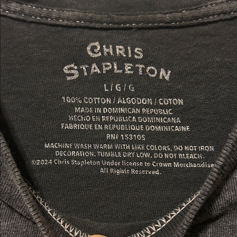 Chris Stapleton Black Graphic Tee - Picture 2 of 4
